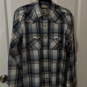 Ariat Retro Fit Blue Plaid Shirt